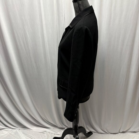 The Limited Womens Black Wool Blazer Size 6 Lined Button Front Classic Office - Picture 4 of 10
